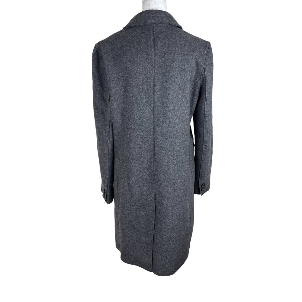 The Reset R Label Minimalist Midi Wool Blend Pea Coat Clean Line Size Medium - Picture 3 of 6
